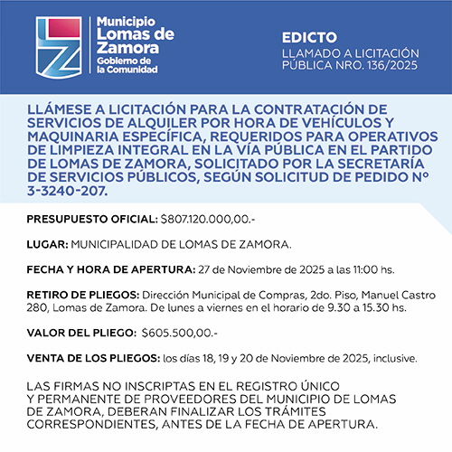 Licitaciones Sin datos  